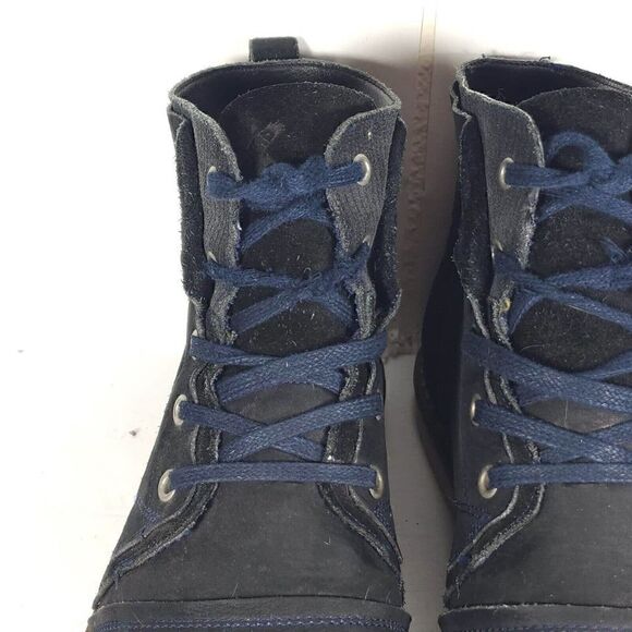 Freebird Men\'s Fisk US12 Blue Navy Leather Lace-Up Ankle Chukka Boots